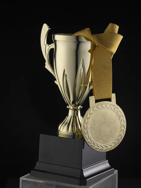 Trophy and medal close up — Stock Photo, Image