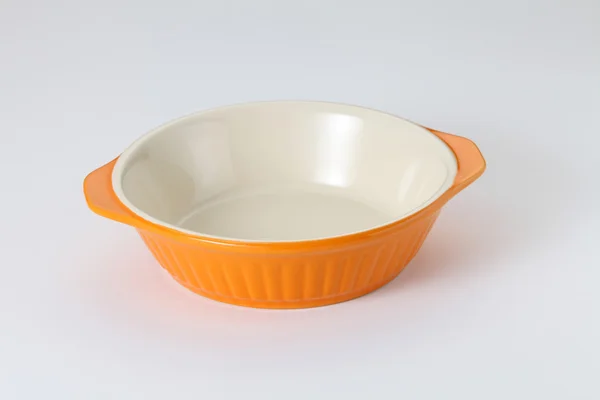 Ceramic orange bowl — Stock Photo, Image