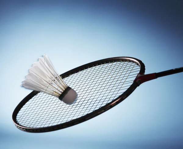 Rakieta do badmintona i wolant — Zdjęcie stockowe