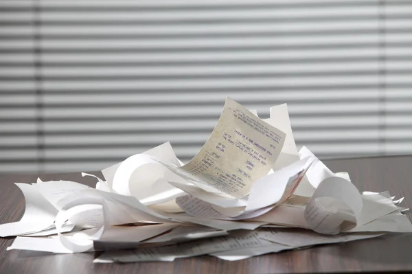 Stack of the receipt — Stock Photo, Image