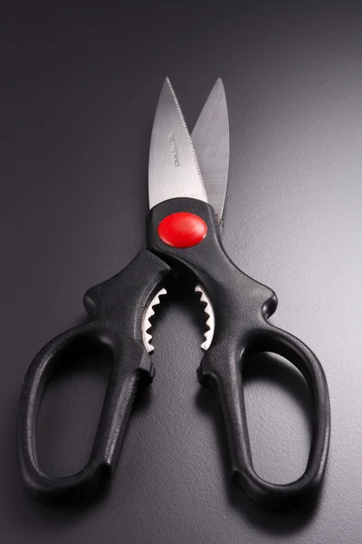 Otevřené ocelové nůžky — Stock fotografie