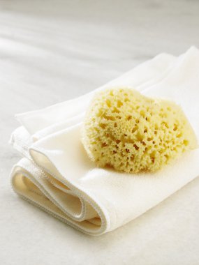 Yumuşak havluda sünger