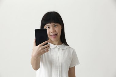 Çinli kız selfie yapma