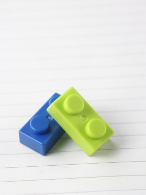 Renkli lego ayrıntıları