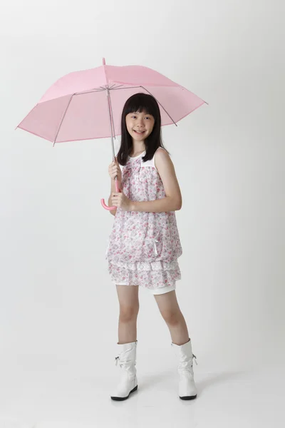 Girl holding umbrella — Stock Photo, Image