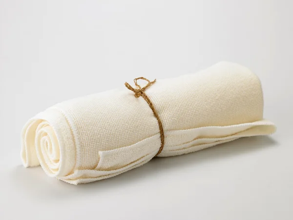 Roll of the white towel — Stock Photo, Image