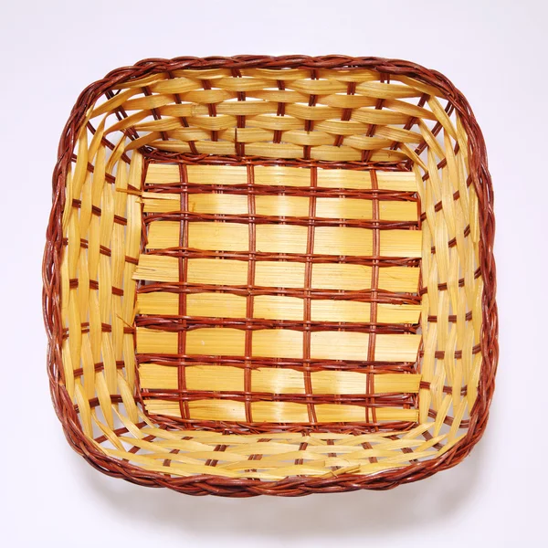 Top view of the bamboo basket — Stock Photo, Image