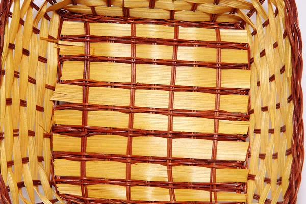 Vista superior de la cesta de bambú — Foto de Stock