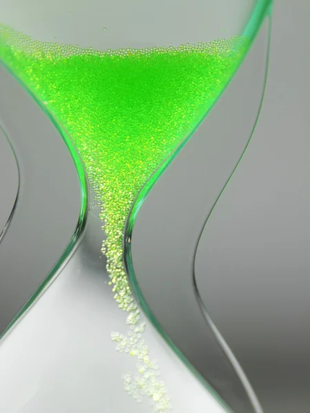 Type liquide vert d'heure-verre — Photo