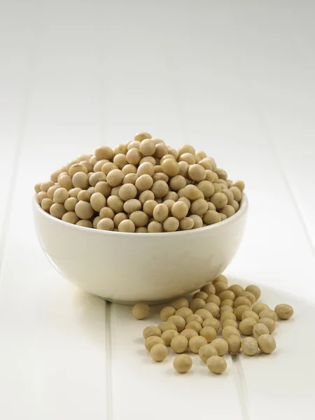 Bowl of soy beans — Stock Photo, Image