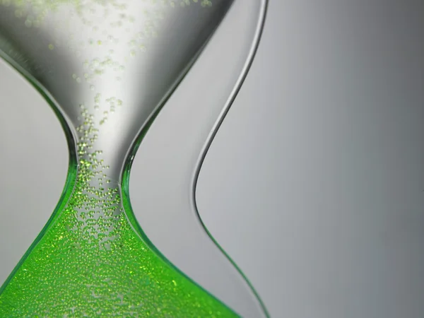 Type liquide vert d'heure-verre — Photo