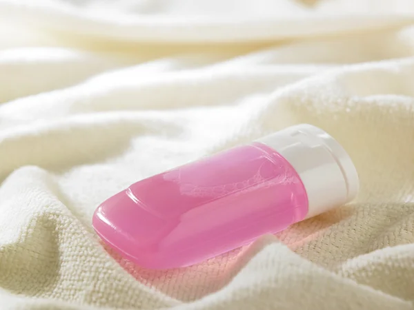 Lotion in the plastic bottle — Stock Photo, Image