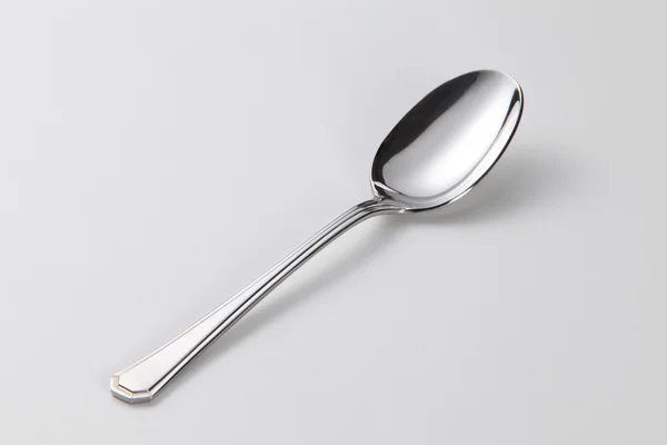 Silver spoon isolated — Stock Photo, Image