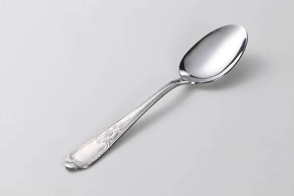 Silver spoon elszigetelt — Stock Fotó