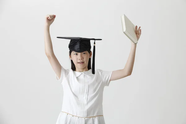 Menina chinesa com a argamassa — Fotografia de Stock