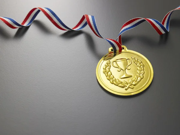 Golden medal isolated — Stock Photo, Image