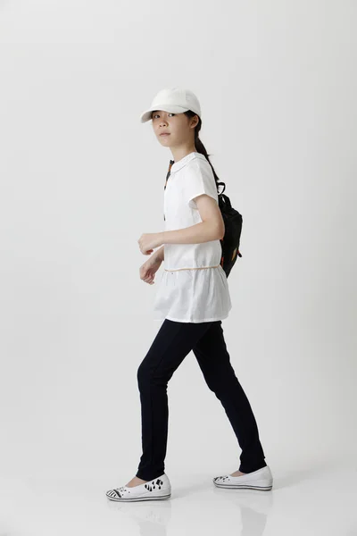 Portrait of teenager with backpack — Stock Photo, Image