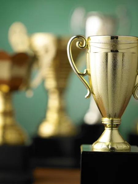 Close up champion golden trophy — Stock Photo, Image