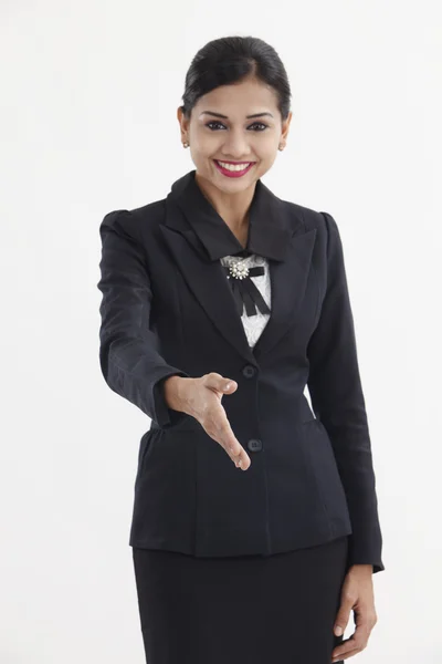 Індійська жінка з руки shake знак — стокове фото