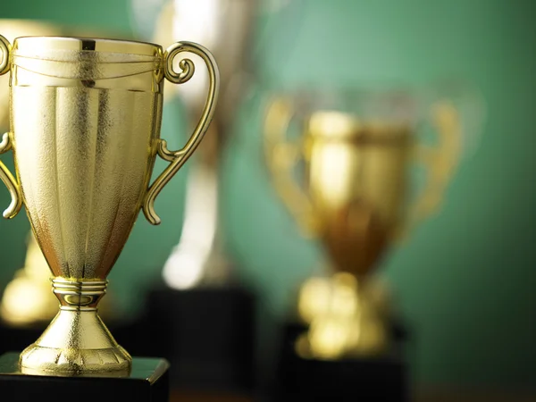 Close up champion golden trophy — Stock Photo, Image