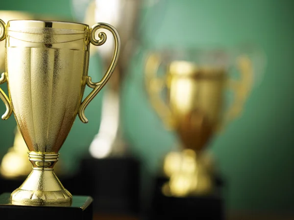 Fechar campeão troféu dourado — Fotografia de Stock