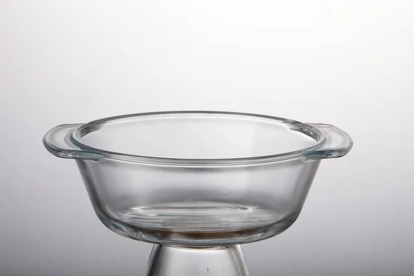 Glass transparent cooking pot — Stock Photo, Image