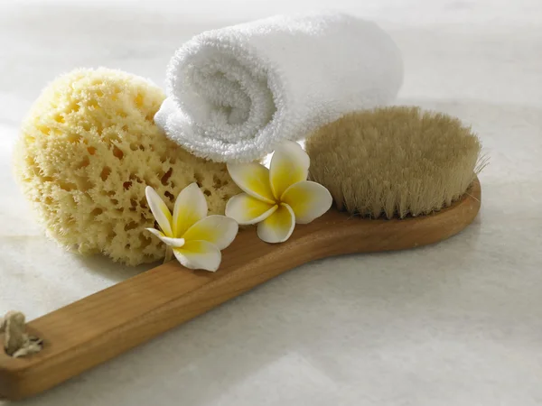 Conceito de spa com frangipani — Fotografia de Stock