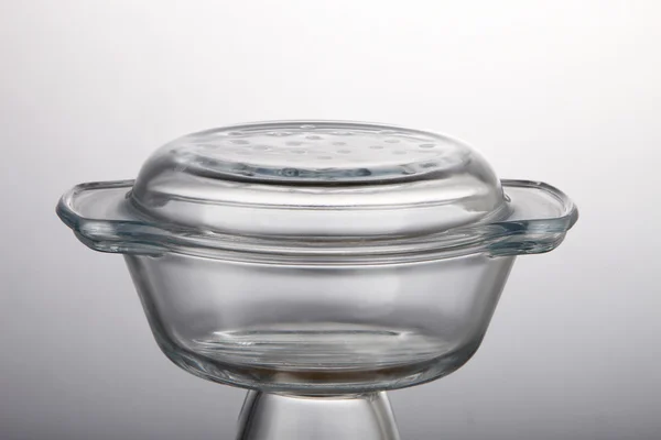 Glazen transparant kookpot — Stockfoto