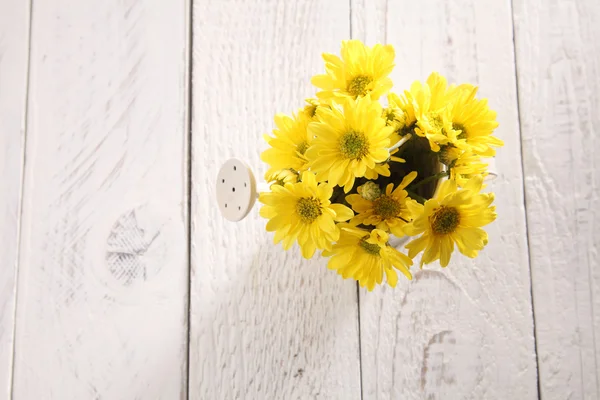 Квітка, обладнана міні-балончиком для поливу — стокове фото