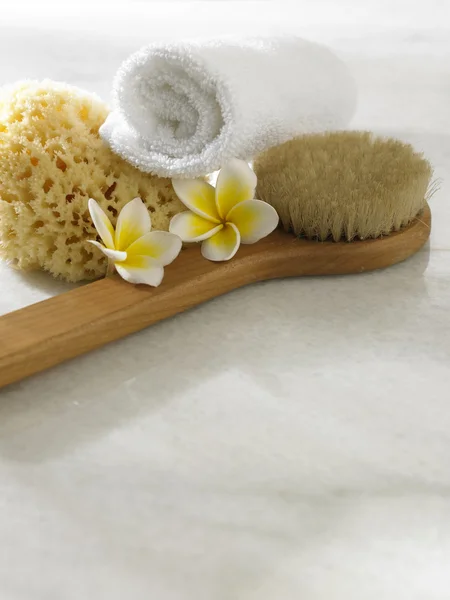 Conceito de spa com frangipani — Fotografia de Stock