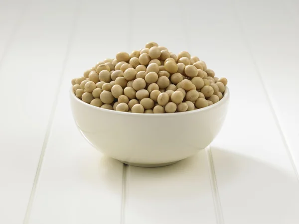 Bowl of soy beans — Stock Photo, Image