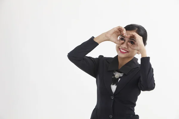 Indian female hand binocular — Stock Photo, Image