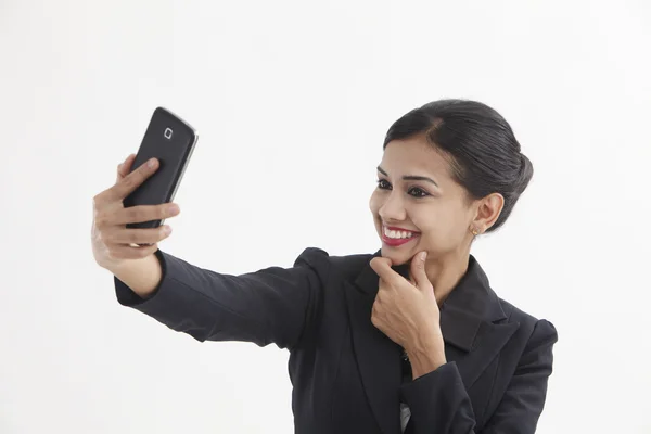 Indian woman selfie — Stock Photo, Image