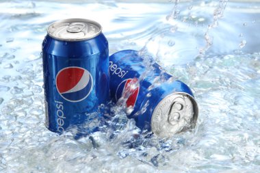 Cans of Pepsi cola