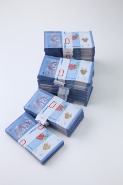 Beyaz üzerine Malezya Ringiti