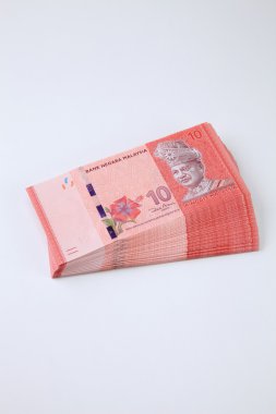 Beyaz üzerine Malezya Ringiti