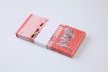 Beyaz üzerine Malezya Ringiti