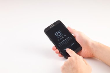 Human hands with phone