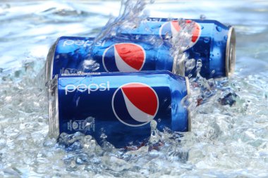 Cans of Pepsi cola