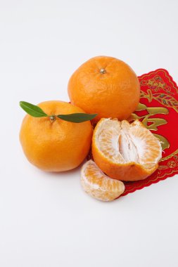 Mandarin portakal tebrik çıkartması