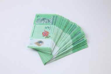 Beyaz üzerine Malezya Ringiti