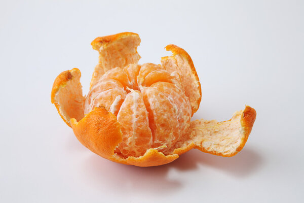 Peeled mandarin orange