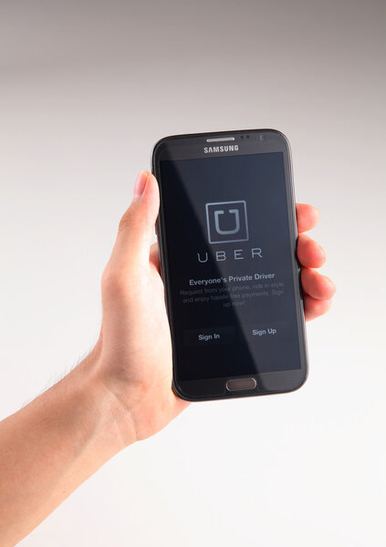 Human hand with phone