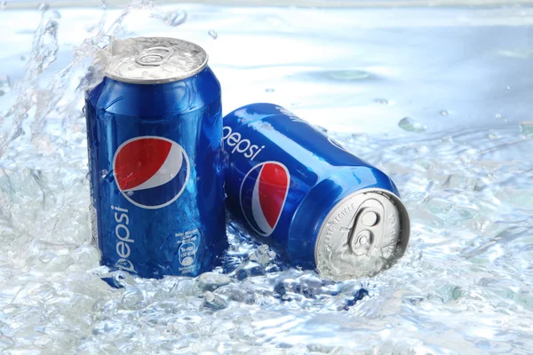 Cans of Pepsi cola