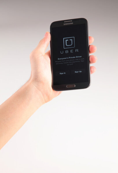 Human hand with phone