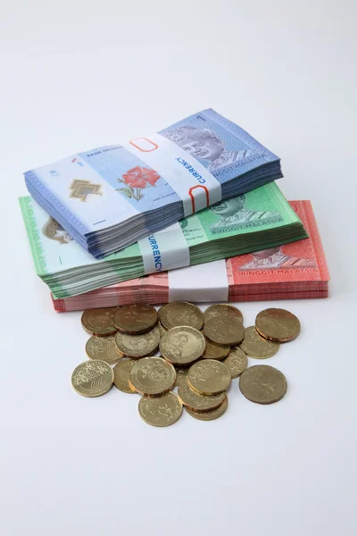 Malesia ringgit su bianco — Foto Stock