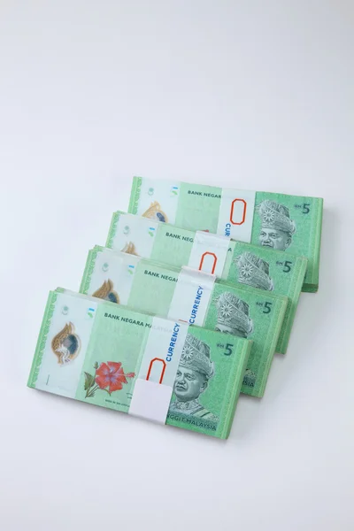 Malaysia ringgit op wit — Stockfoto