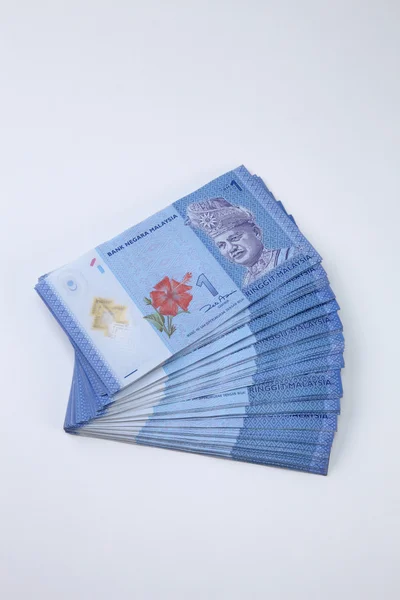 Malaysia ringgit op wit — Stockfoto