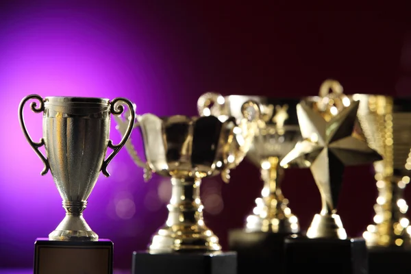 Group of golden trophies — Stock Photo, Image