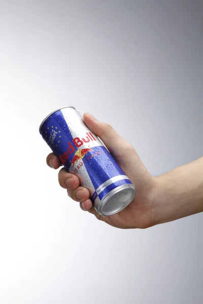 Kezében redbull — Stock Fotó